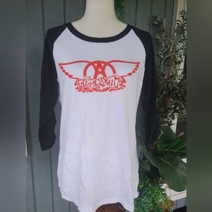 Aerosmith Wings Baseball Raglan T shirt Nwot Sz L